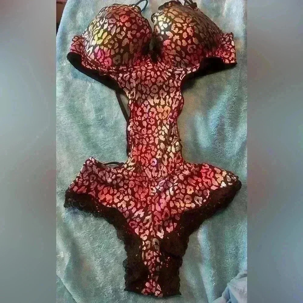 Never Be Naked iridescent animal print lingerie